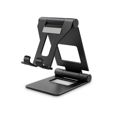 Suport Universal Stand Pentru Tableta/Telefon Din Aluminiu Pliabil si Reglabil - Negru